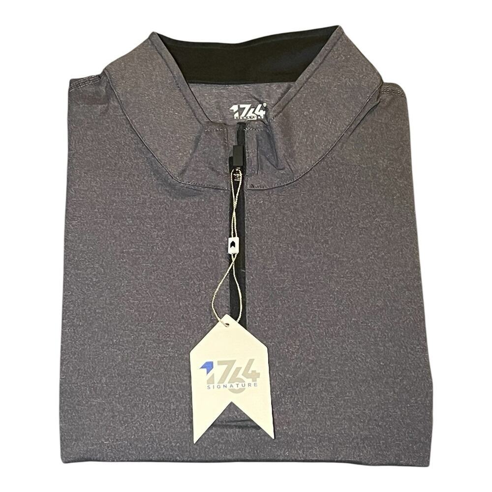 NWT 1764 Signature Golf Noah Pullover 1/4 Quarter Zip Mens‎ XL Gray Performance